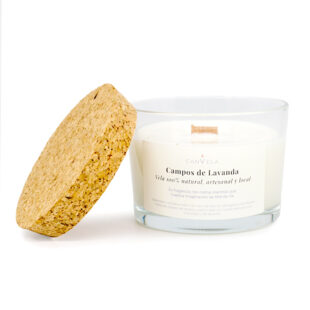 Vela Perfumada Campos de Lavanda con Amatista - Canvela