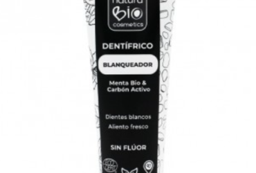 Dentrífico Blanqueador 75ml Menta Bio & Carbón Activo Sin Flúor Naturabio - Naturcosmetika